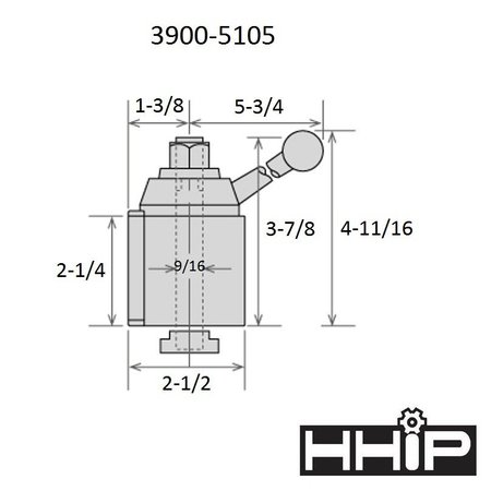 Hhip AXA 6 Piece Tool Post Set - Wedge Type 251-111 (3900-5105) 3900-5105