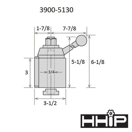 Hhip CXA 6 Piece Tool Post Set - Wedge Type 251-333 (3900-5130) 3900-5130