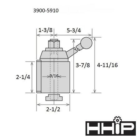 Hhip BXA 6 Piece Tool Post Set - Piston Type 251-200 (3900-5920) 3900-5920