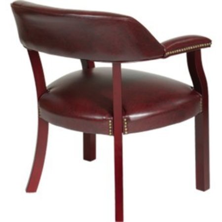 Office Star Ox Blood Traditional Guest Chair, 24 1/2" W 24-1/2" L 30" H, Padded, Vinyl Seat TV230-JT4