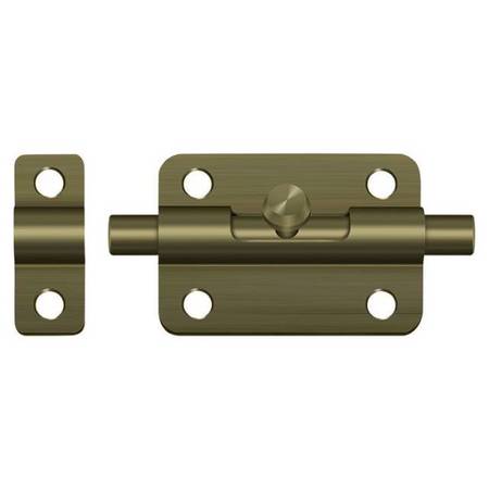 DELTANA Barrel Bolt Antique Brass 3" 3BBU5