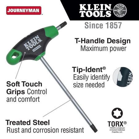Klein Tools Torx(R) T-Handle Torx(R) Key, T10 Tip Size JTH6T10