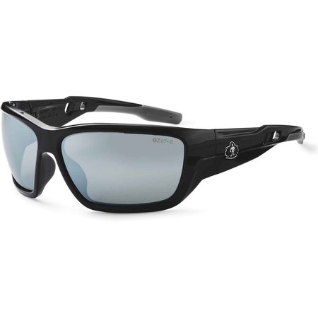 Skullerz By Ergodyne Safety Glasses, Silver Mirror Polarized BALDR