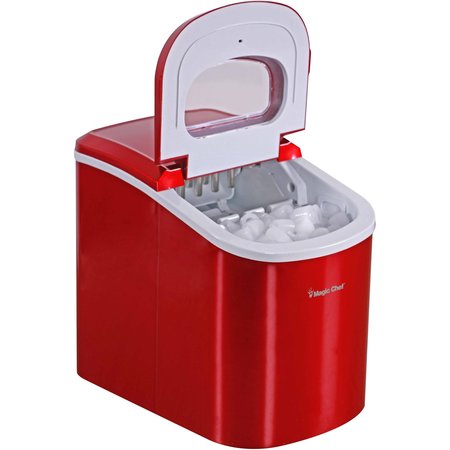 Magic Chef Portable Countertop Ice Maker, 27 lb., Red MCIM22R