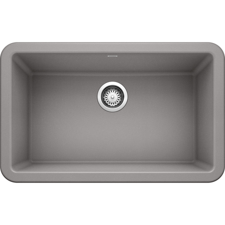 BLANCO Ikon Silgranit 30" Apron-Front Farmhouse Kitchen Sink - Metallic Gray 401778