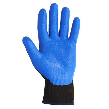 Kleenguard Foam Nitrile Coated Gloves, Palm Coverage, Black/Blue, L, 12PK 40227