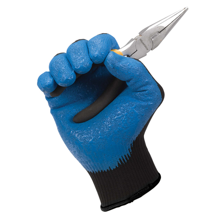 Kleenguard Foam Nitrile Coated Gloves, Palm Coverage, Black/Blue, L, 12PK 40227