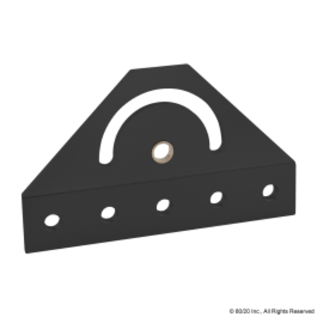 80/20 Black 10 S 180 Degree Pivot Bracket 4024-BLACK