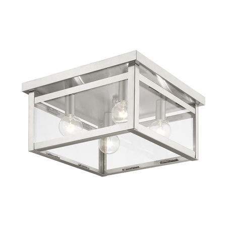 Livex Lighting Milford 4 Light Brushed Nickel Ceiling Mount 4032-91