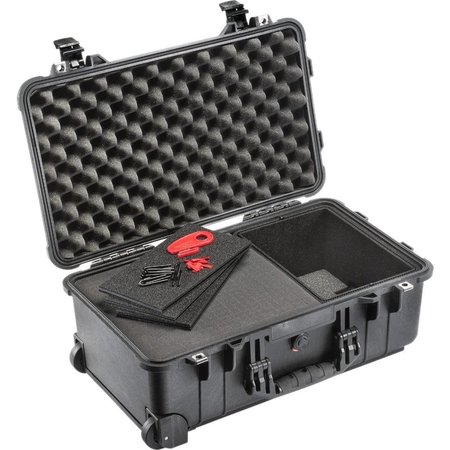 Pelican Black Protective Case, 22"L x 14"W x 9"D 015100-0050-110