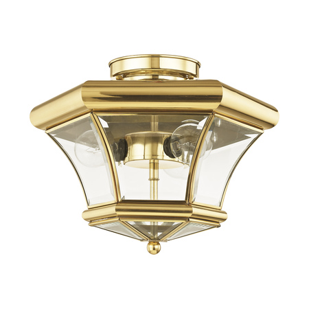 Livex Lighting Monterey 3 Light Polished Brass Ceiling 4083-02