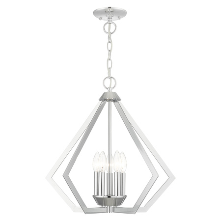 LIVEX LIGHTING Prism 5 Light Polished Chrome Chandelier 40925-05