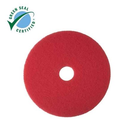 3M Buffing Pad 5100N, 18", Red, PK5 5100N 695