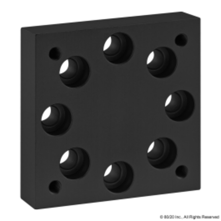 80/20 Black 40 S Base Plate For 65-2714 40-2407-BLACK