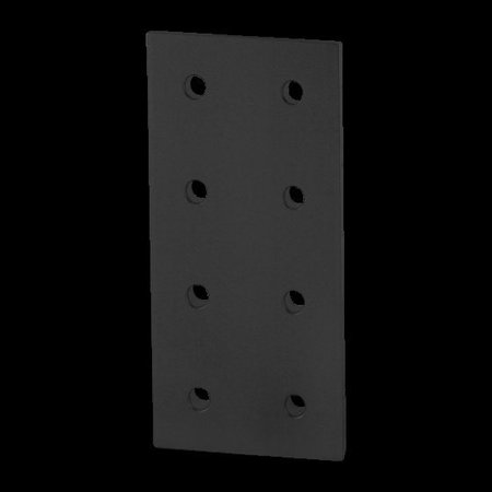 80/20 Black 40 S 8 Hole Joining Plate 40-4365-BLACK