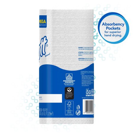 Kimberly-Clark Professional Perforated Paper Towel, 1 Ply, 128 Sheets, White, 20 PK 41482
