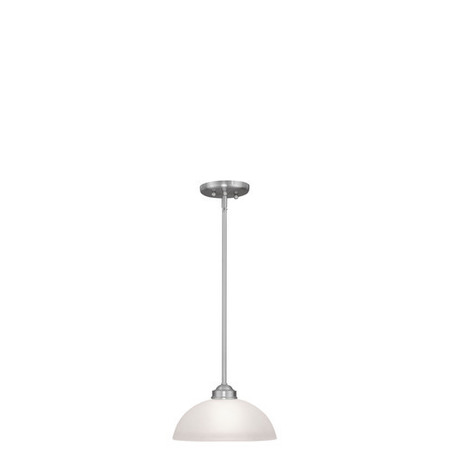 LIVEX LIGHTING Somerset 1 Light Brushed Nickel Pendant 4211-91