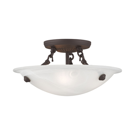 LIVEX LIGHTING Oasis 3 Light Bronze Ceiling Mount 4272-07