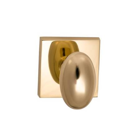 OMNIA Knob Square Rose Pass 2-3/4" BS Full Lip Strike Bright Brass 434 434SQ/234F.PA3