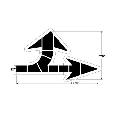 NEWSTRIPE Stencil, Lrg Federal Combo Arrow, 1/8" 10004360