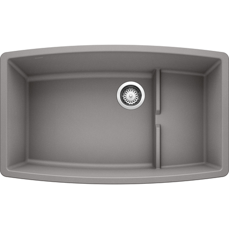 BLANCO Performa Cascade Silgranit Undermount Kitchen Sink - Metallic Gray 440067