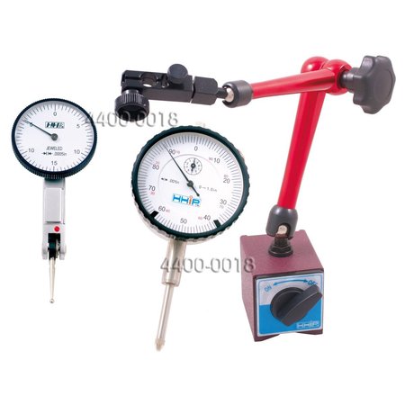 Hhip 0.03" Dial Test & 1" Dial Indicators With Uni Magnetic Base 4400-0018