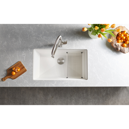 Blanco Precis Silgranit Super Single Undermount Kitchen Sink - White 440150