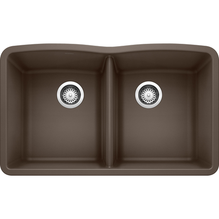 BLANCO Diamond Silgranit 50/50 Double Bowl Undermount Kitchen Sink - Cafe 440182