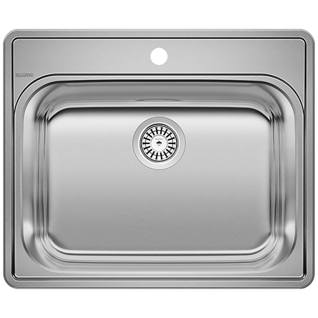 BLANCO 22" W x 25" L x 12" H, Drop-in, Stainless Steel, Essential Laundry Sink, 1 Hole 441078