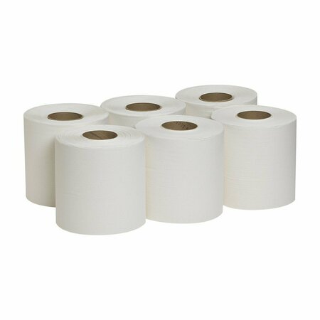 Georgia-Pacific Pacific Blue Basic Center Pull Paper Towels, 1 Ply, 1000 Sheets, 1,000 ft, White, 6 PK 44110