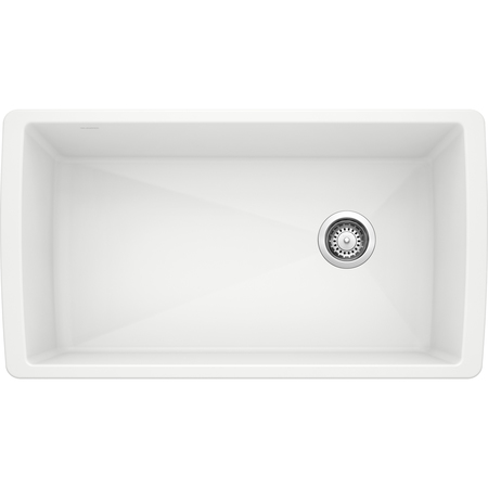 BLANCO Diamond Silgranit Super Single Undermount Kitchen Sink - White 441767