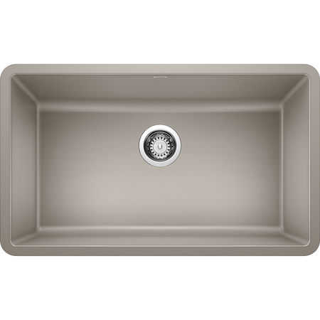 BLANCO PRECIS UdrMt Granite Composite 30" 1-Bowl Kitchen Sink Truffle 442531