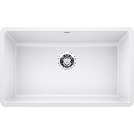 Blanco Precis Silgranit 30" Single Bowl Undermount Kitchen Sink - White 442533