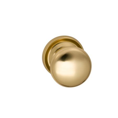 OMNIA Knob 2-3/16" Rose Pass 2-3/4" BS T 1-3/8" Doors Bright Brass 442 442/55A.PA1