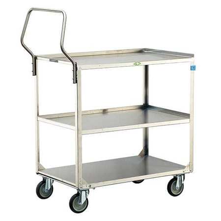 LAKESIDE Stainless Steel Handler Series 3 Shelf Cart; 500 lb Capacity, 21"x35" 4444