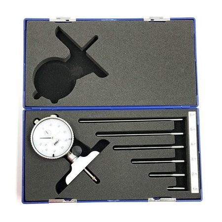 Hhip 0-22" Dial Depth Gage Set With 2-1/2" Base 4500-0004