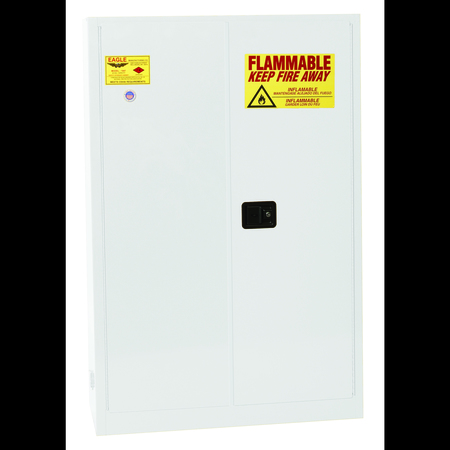 EAGLE MFG Flammable Liquid Safety Cabinet, White 4510XWHTE