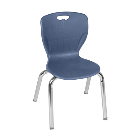 Regency Andy 15" Stack Chair, Navy Blue 4520NV