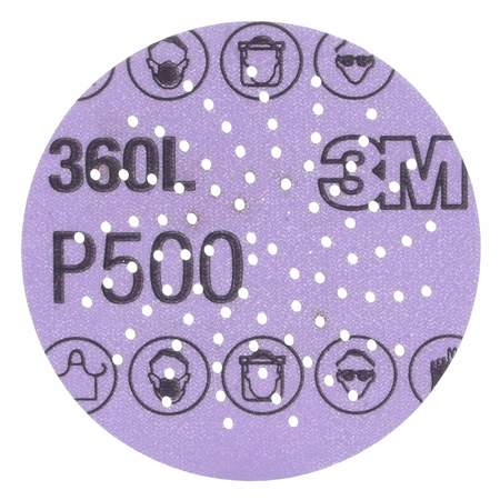 3M Clean Sanding Disc, 3", P500 Grade, PK100 360L
