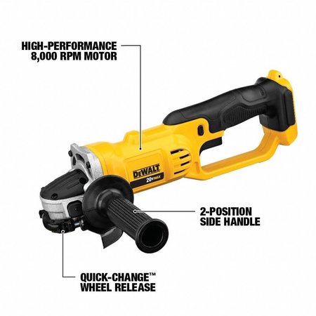 Dewalt Bare Tool Angle Grinder, 20V DC, 4-1/2 in Wheel Diameter DCG412B