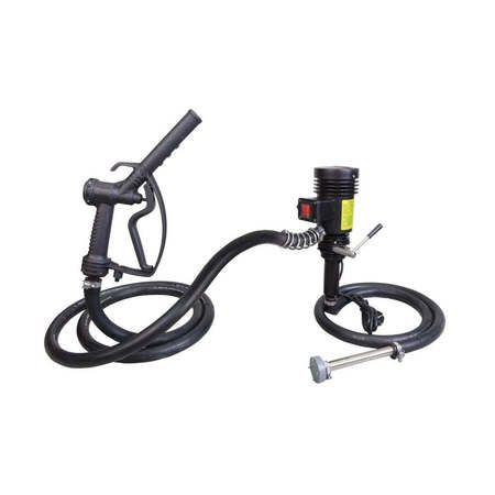 Groz Diesel and Oil Pump, Electric, 230V, 230VAC, 10.5 Max. Flow Rate , 0.43 HP, POM, 3/4" Hose Barb Inlet 45520