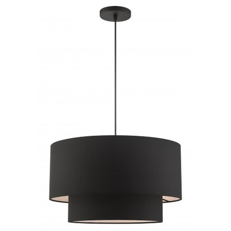 LIVEX LIGHTING BlackPendant, 3 Light 45668-04