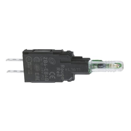 SCHNEIDER ELECTRIC Complete body for pilot lights, Harmony XB6, green light block, with body/fixing collar, integral LED, 230...240V AC ZB6EM3B