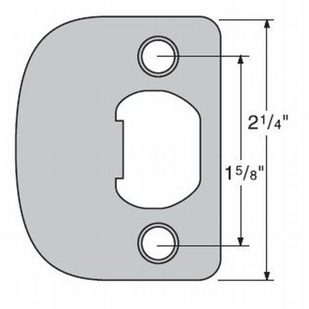 KWIKSET Radius Corner Full Lip Strike Bright Bra 83796-021