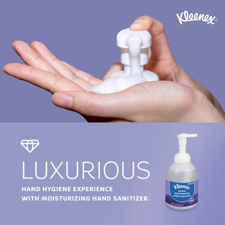 Kimberly-Clark Professional Reveal Ultra Moisturizing Foam Hand Sanitizer, 18 oz. Pump Bottle, NSF E-3 Rated (4 Bottles) 45826