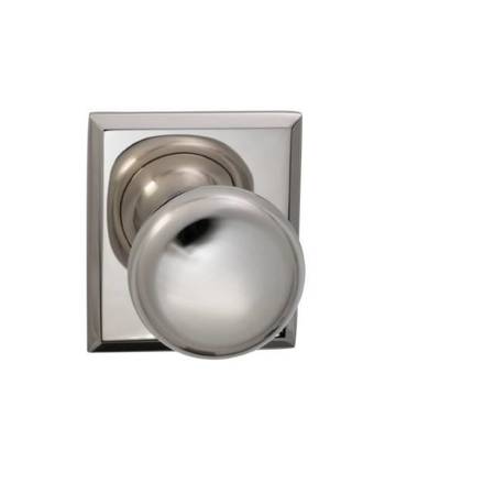 OMNIA Knob with Rectangular Rose Single Dummy Knob Bright Nickel 458 458RT/0.SD14