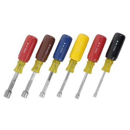 Stanley Nut Driver Set, 6 Pieces, SAE, Solid 62-541