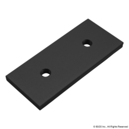 80/20 Black 45 Series Single Backing Plate 45-2437-BLACK