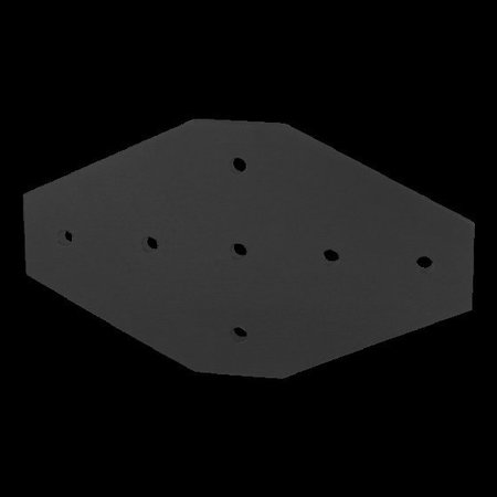 80/20 Black 45 S 7 Hole Cross Joining Plate 45-4335-BLACK