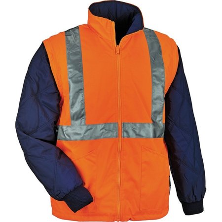 Glowear By Ergodyne 2XL Insulated Hooded Jacket, Orange 8385